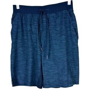 Lululemon T.H.E. Short 9" Liner Heather Allover Iron Blue Navy Men's Small EUC